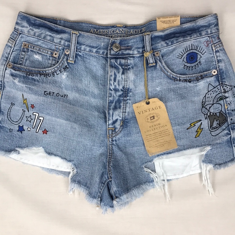 American Eagle Vintage hi-rise festival NWT